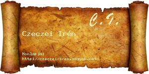 Czeczei Irén névjegykártya